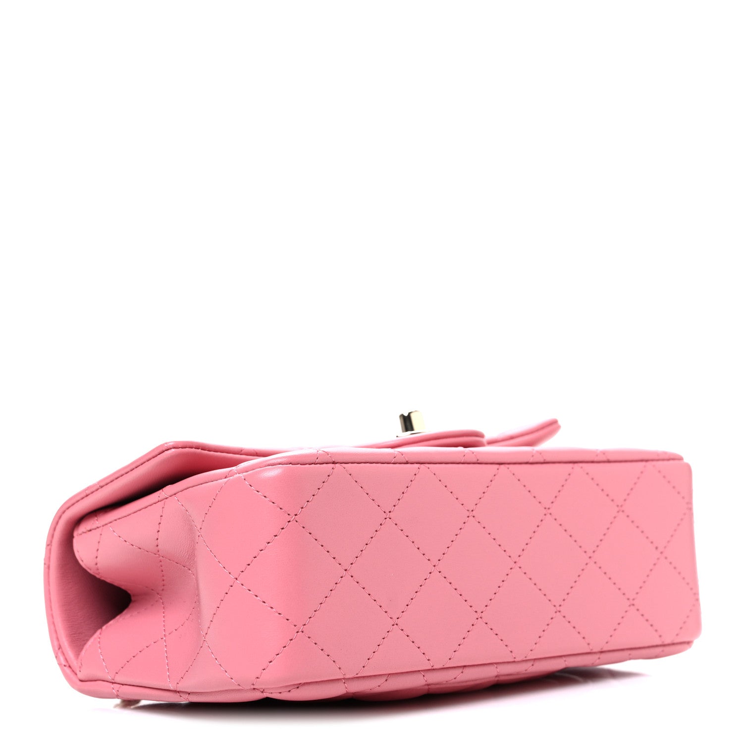 Chanel Lambskin Quilted Mini Top Handle Rectangular Flap Pink 4 of 11