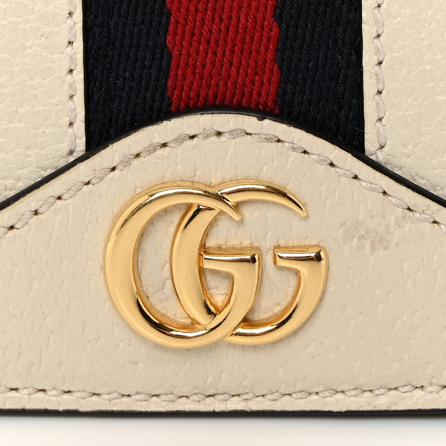 Textured Calfskin Small Ophidia Flap Messenger Bag Mystic White