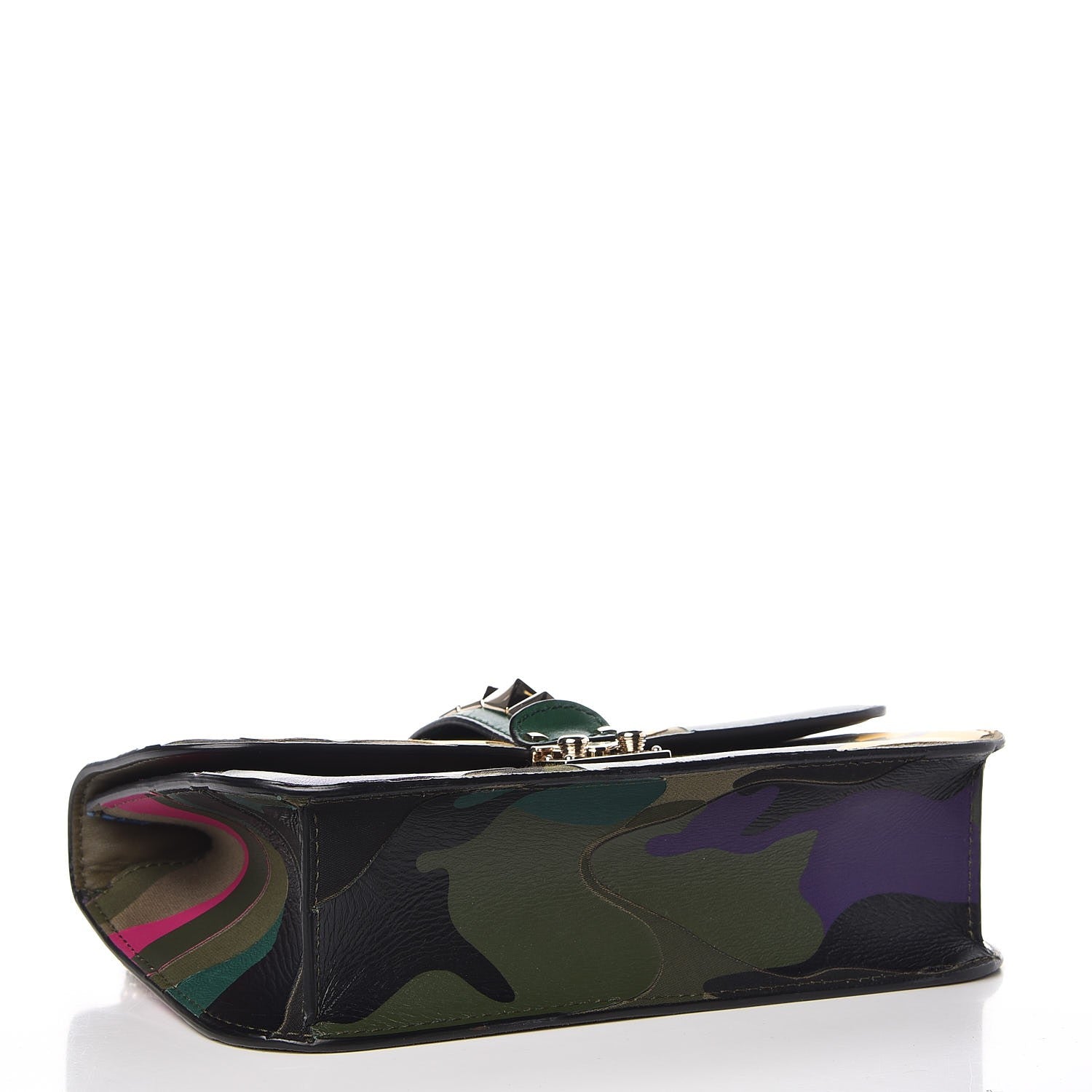 Valentino Garavani Nappa Canvas Camouflage Medium Glam Lock Rockstud Flap Multicolor 4 of 7