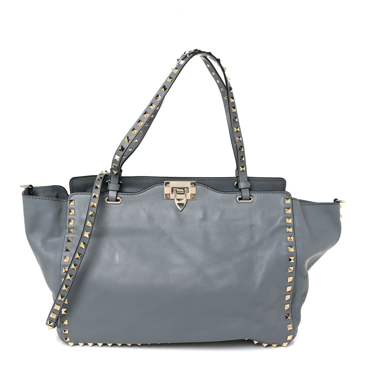 Vitello Medium Rockstud Tote London Stone