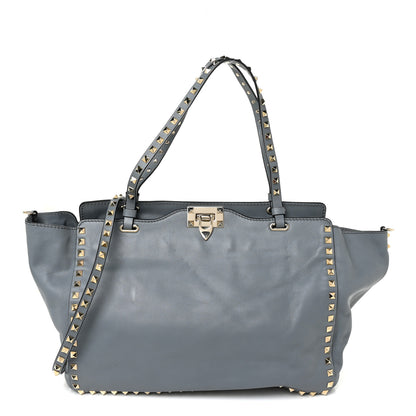 Valentino Garavani Vitello Medium Rockstud Tote London Stone 1 of 23