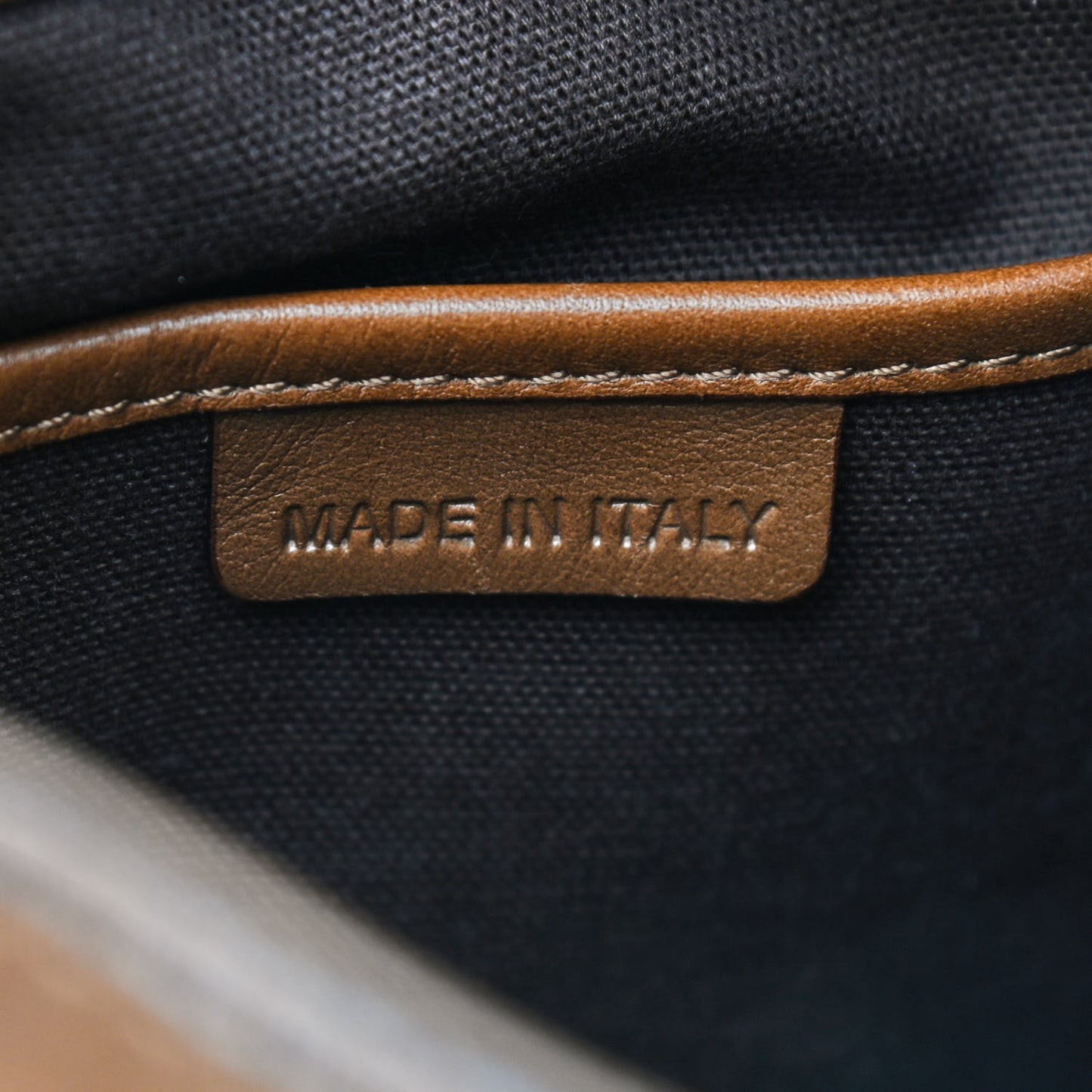 House Check Front Pocket Shoulder Bag Tan