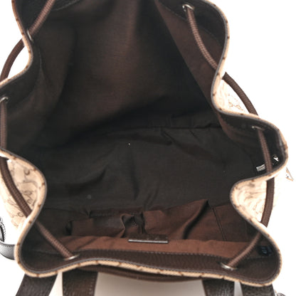 Gucci Monogram Dollar Calfskin O Drawstring Backpack Beige Ebony Testa di Moro Dark Chocolate 5 of 9