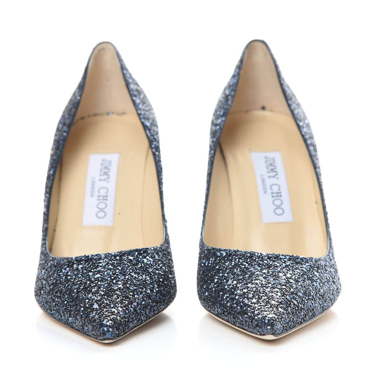 Coarse Glitter Fabric Agnes 85 Pumps 36 Navy