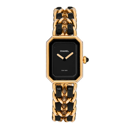Chanel Stainless Steel Lambskin 20mm Chain Premiere Quartz Watch Gold M 1 of 4