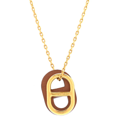 Hermes Swift O'Maillon Pendant Necklace Gold 4 of 6