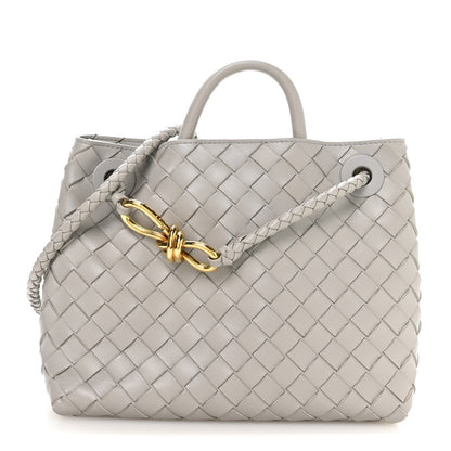 Bottega Veneta Nappa Intrecciato Small Andiamo Shoulder Bag Sterling 1 of 9