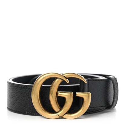 Gucci Textured Calfskin Double G 40mm Belt 100 40 Black 1 of 5