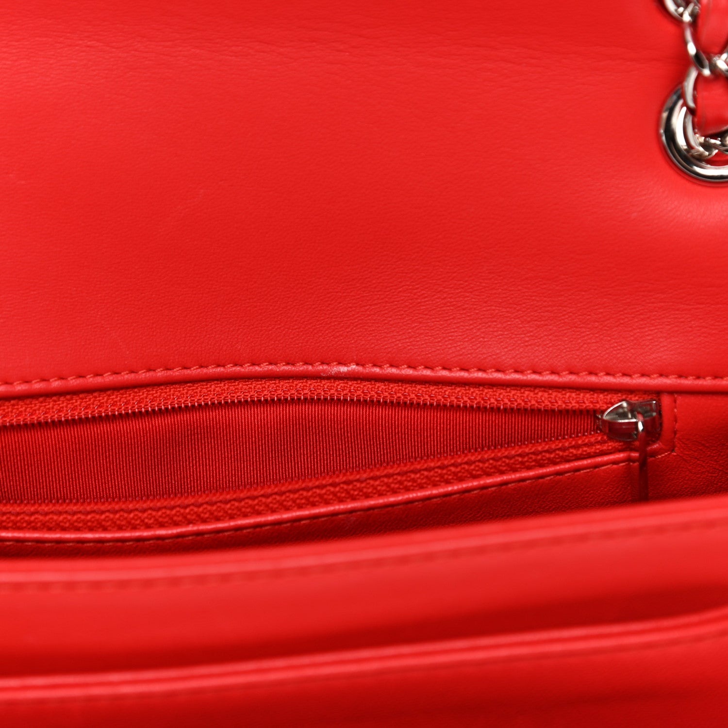 Chanel Lambskin Quilted Large Geometric Flap Red 15 of 19