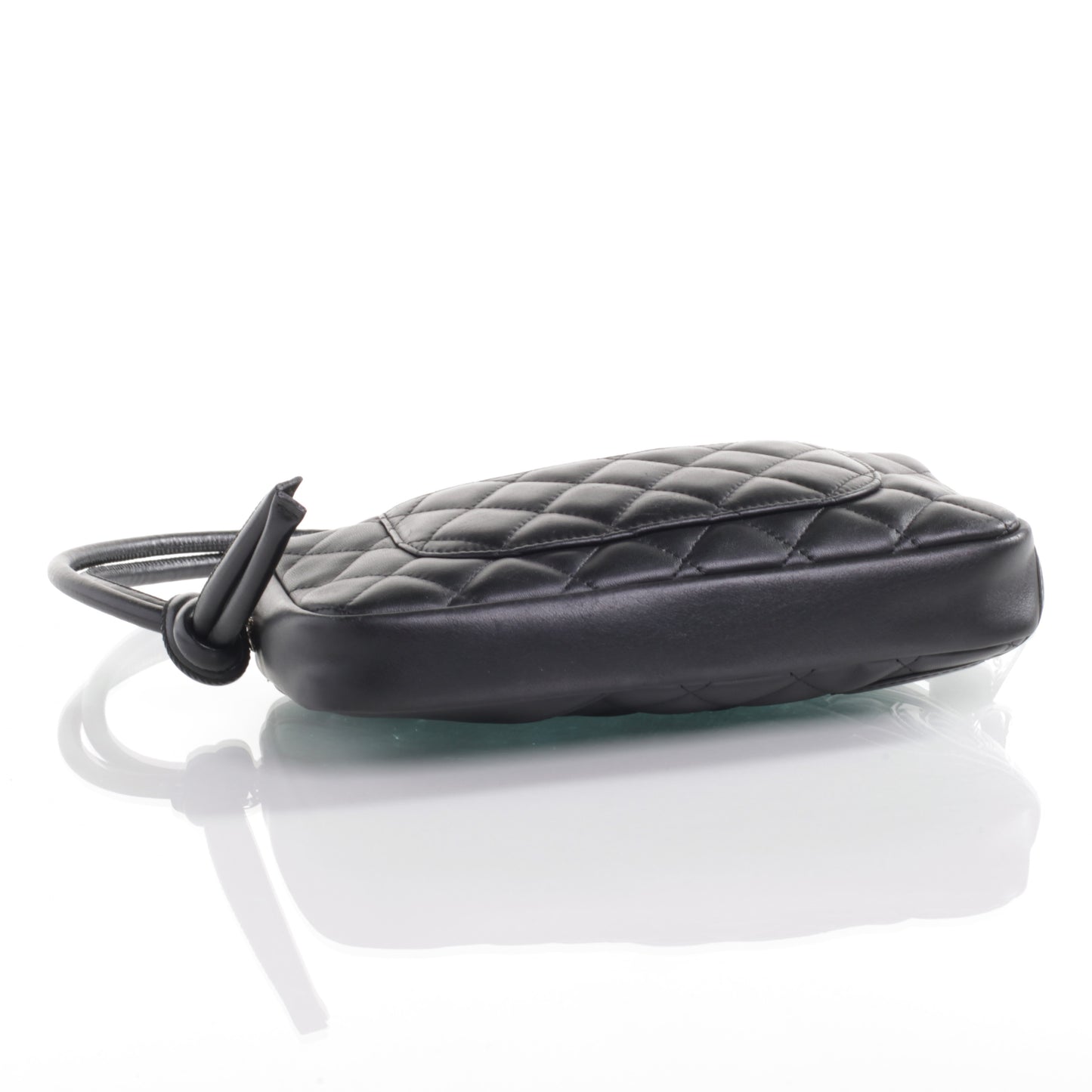 Calfskin Quilted Cambon Pochette Black