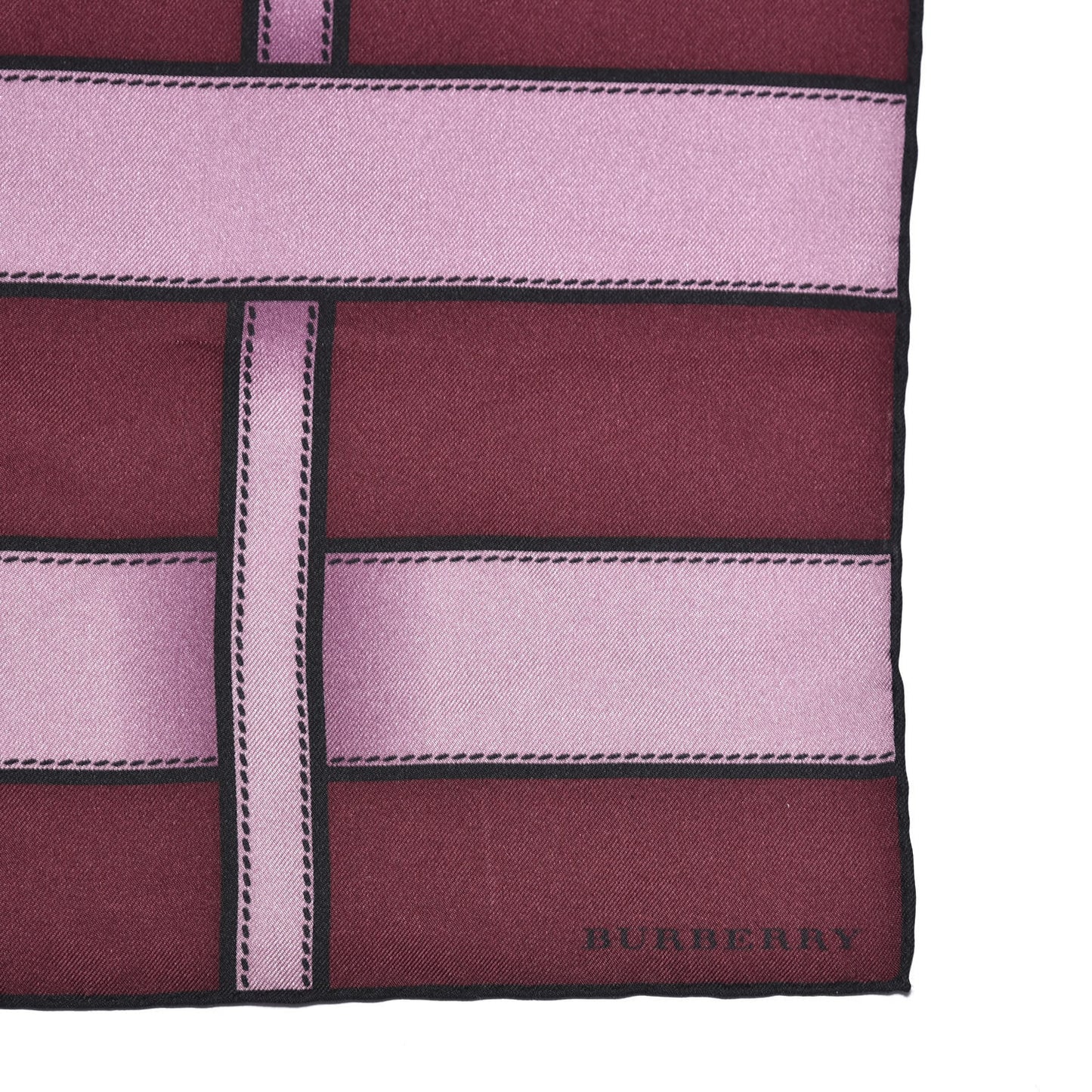 Silk Buckle Print Square Scarf Pink