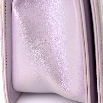 Chanel Metallic Lambskin Chevron Quilted Medium Boy Flap Purple 25 of 33