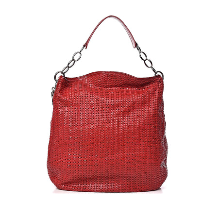 Christian Dior Lambskin Woven Dior Soft Hobo Rouge Moyen 1 of 12