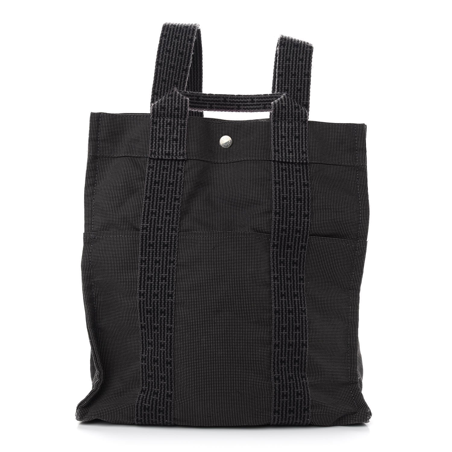 Hermes Canvas Herline Backpack Grey 1 of 8