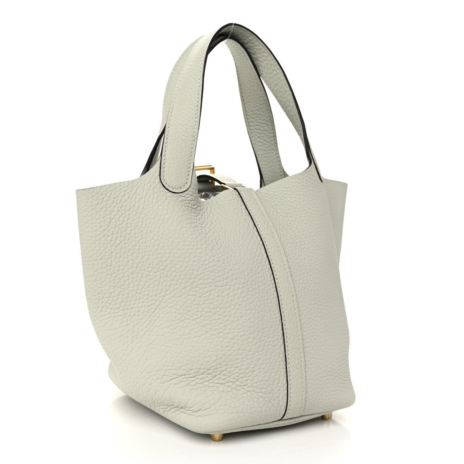 Hermes Taurillon Clemence Picotin Lock 18 PM Gris Neve 3 of 10