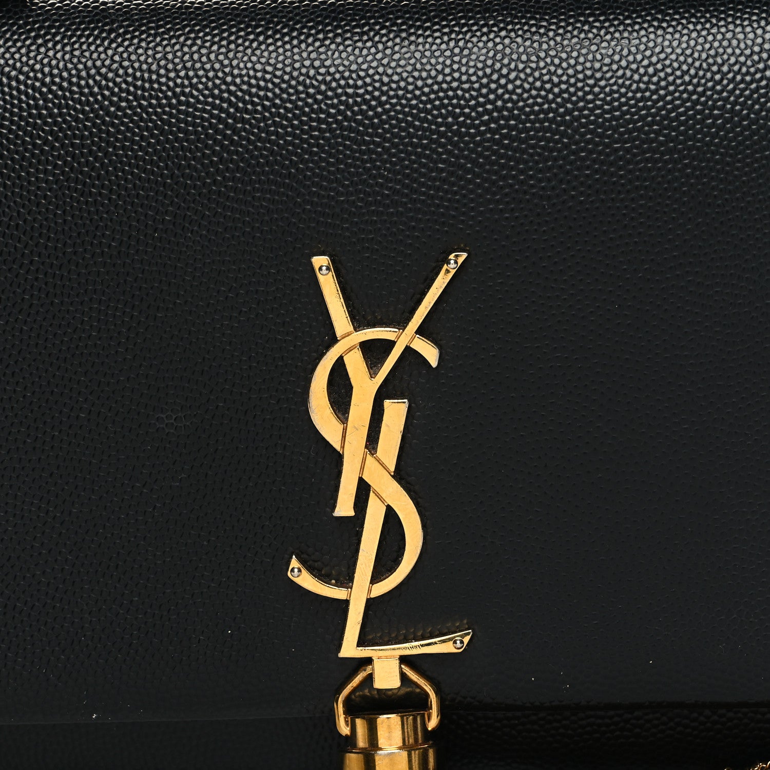 Saint Laurent Grain De Poudre Classic Monogram Kate Tassel Chain Wallet Black 7 of 11