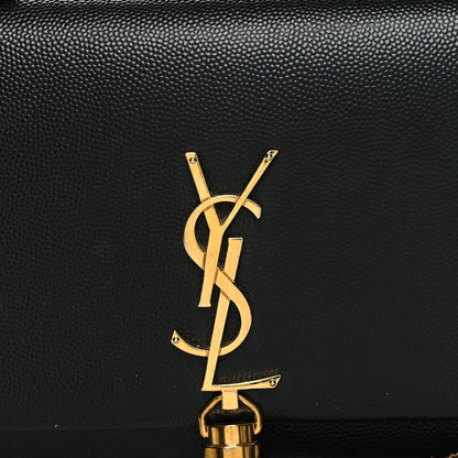 Saint Laurent Grain De Poudre Classic Monogram Kate Tassel Chain Wallet Black 7 of 11