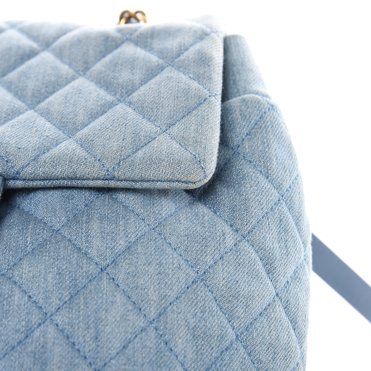 Chanel Washed Denim Quilted Small Urban Spirit Backpack Light Blue 10 of 16