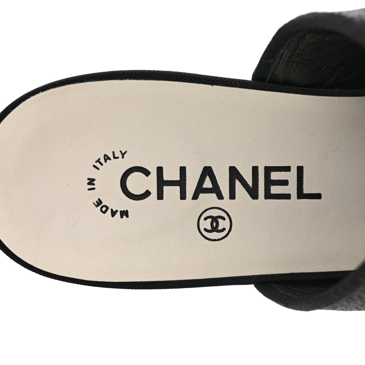 Chanel Fabric Glitter Cap Toe Logo Pumps 40 Black 7 of 9