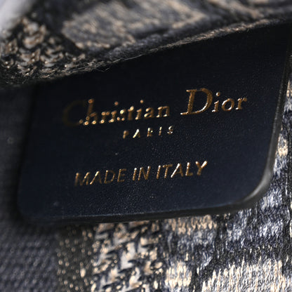 Christian Dior Oblique Mini Book Tote Blue Multicolor 6 of 12