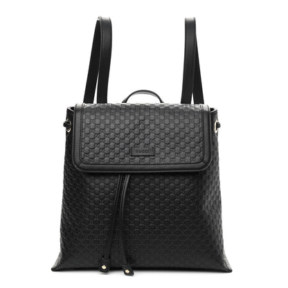 Gucci Microguccissima Drawstring Backpack Black 1 of 9