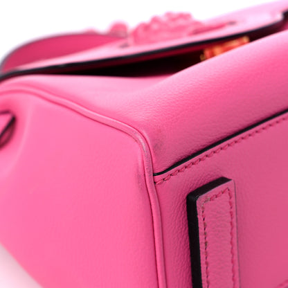 Versace Grained Calfskin Small La Medusa Top Handle Bag Fuchsia 7 of 13