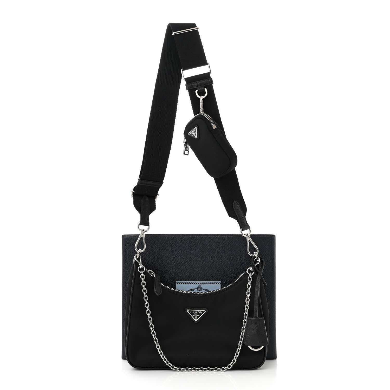 Prada Nylon Re-Edition 2005 Shoulder Bag Black 12 of 12