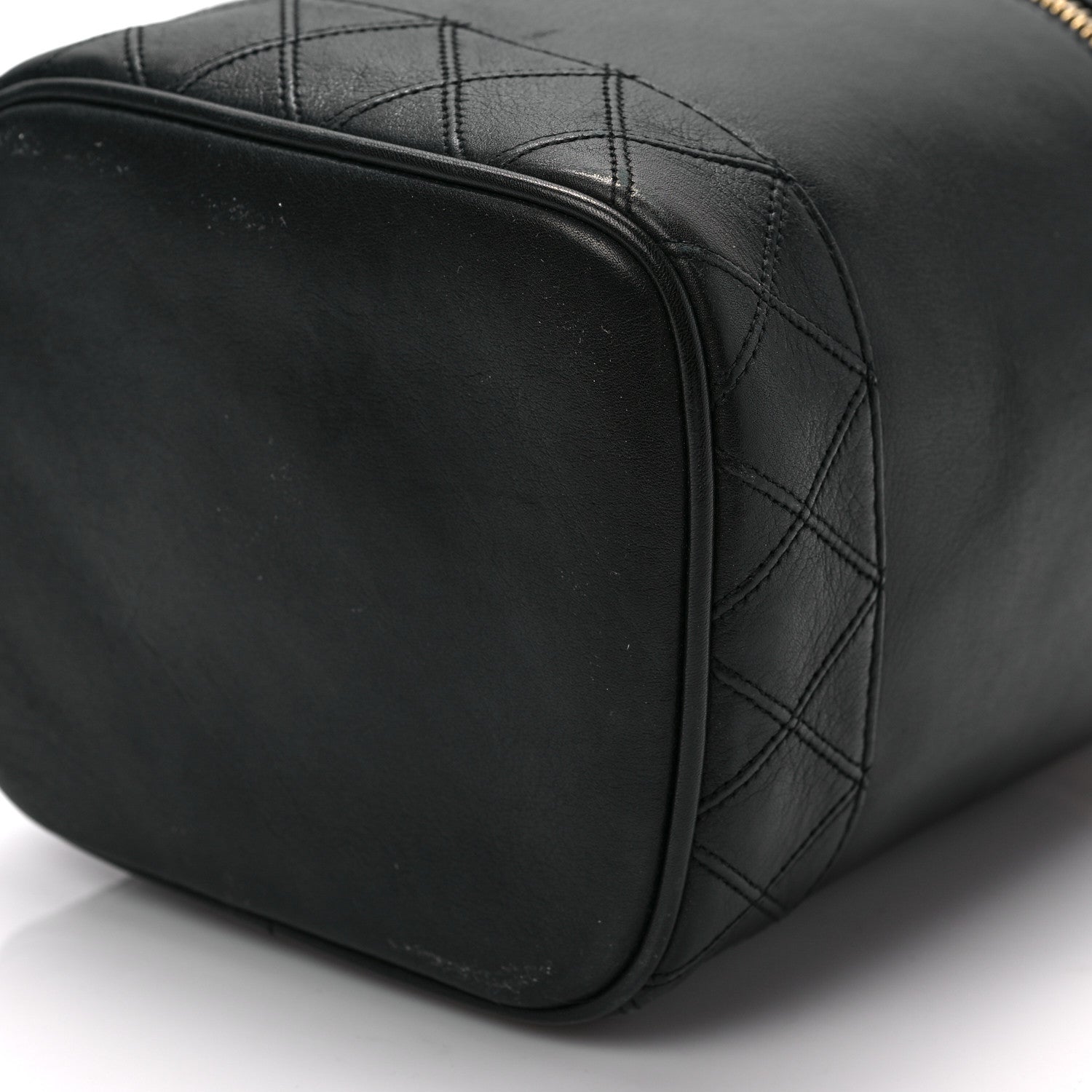 Chanel Lambskin Vanity Cosmetic Case Black 9 of 9