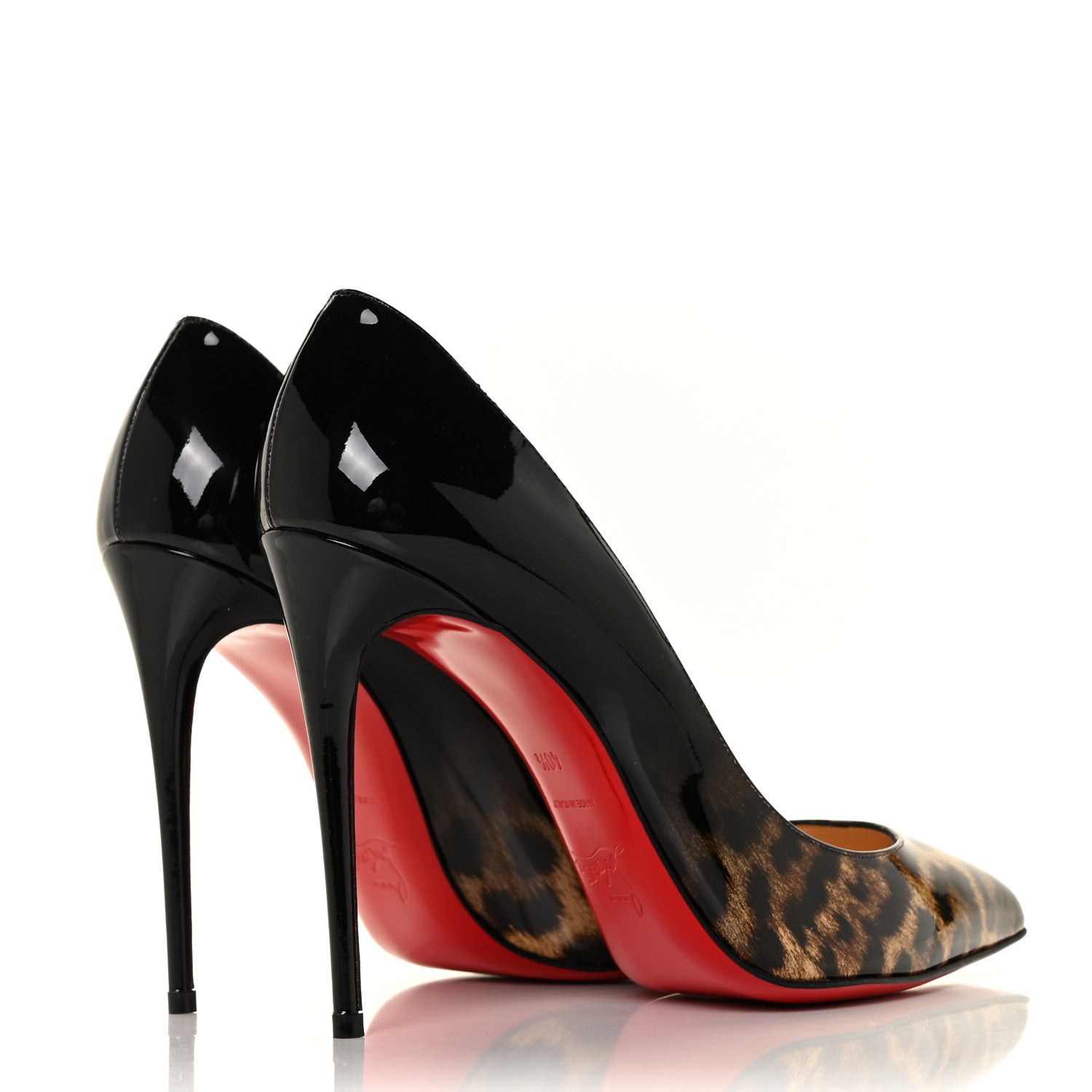 Christian Louboutin Patent Degrade Leopard Pigalle Follies 100 Pumps 40.5 Leopard Black 4 of 9