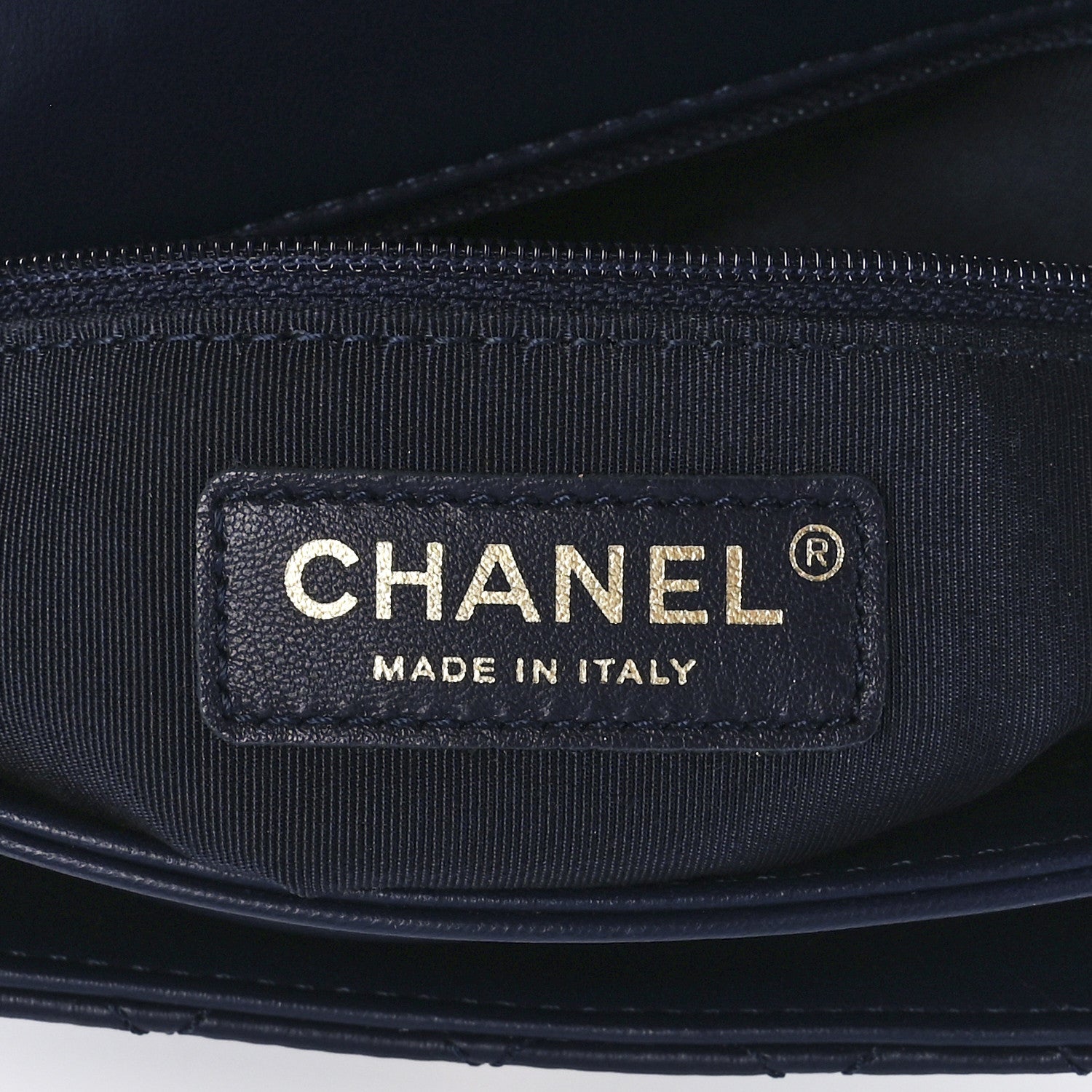 Chanel Lambskin Quilted Large CC Unchained Crossbody Navy 5 of 11
