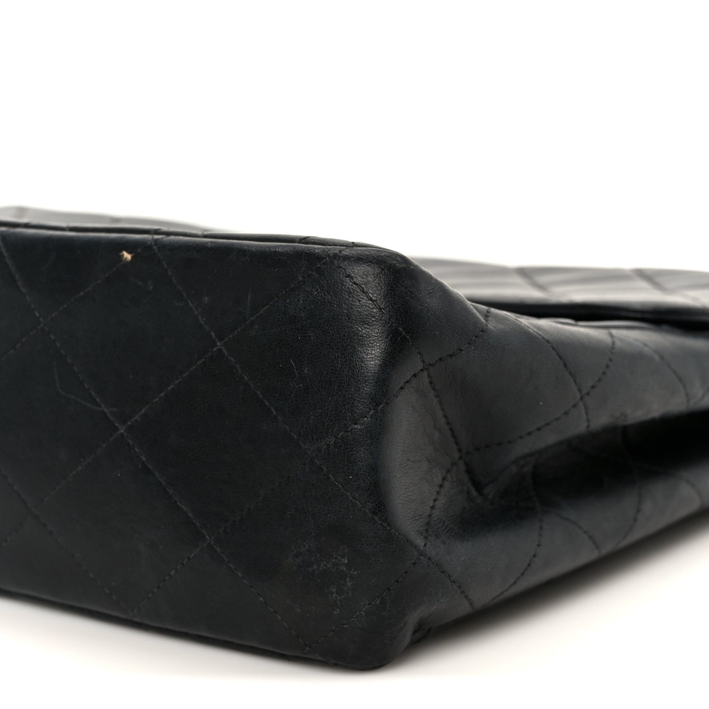 Lambskin Quilted XL Jumbo Single Flap Black