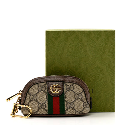 Gucci GG Supreme Monogram Web Ophidia Dome Key Pouch Beige New Acero 7 of 7