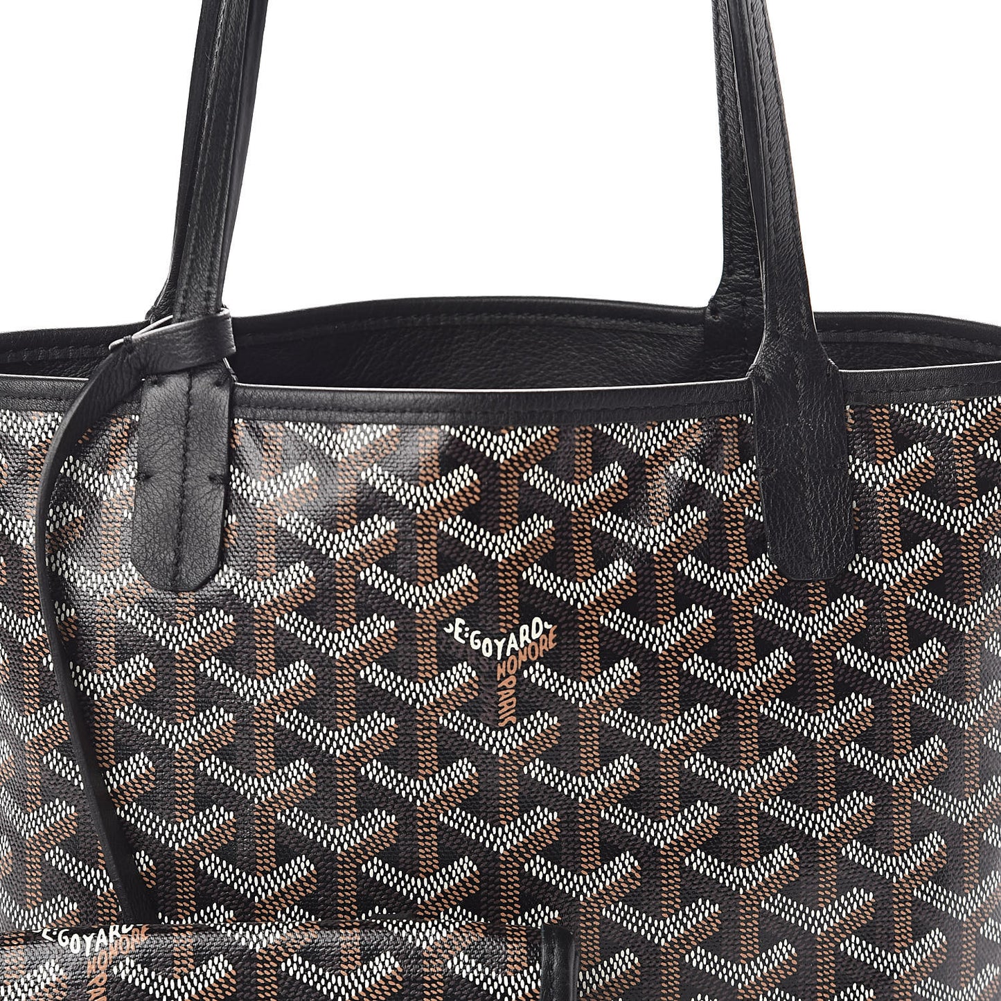 Goyardine Reversible Mini Anjou Black