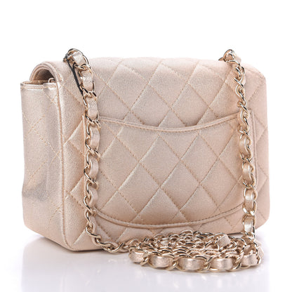 Chanel Metallic Lambskin Quilted Mini Square Flap Gold 3 of 10