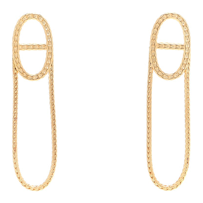 Hermes 18K Yellow Gold PM Chain d'Ancre Danae Earrings 1 of 4