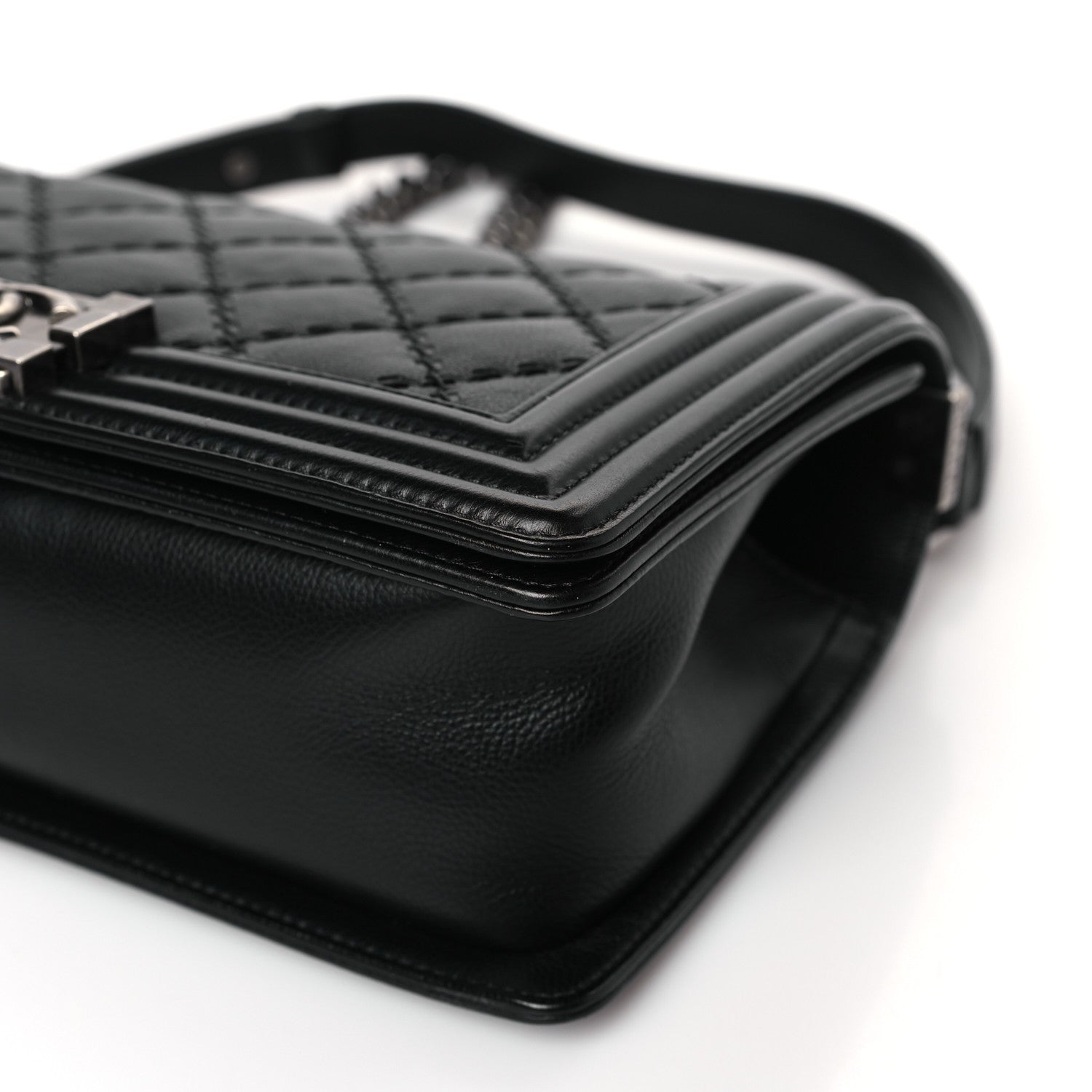 Chanel Calfskin Double Stitch Medium Boy Flap Black 9 of 9