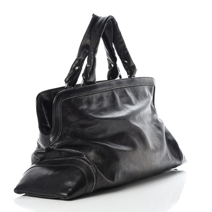 Chanel Lambskin East West Soho Shopper Black 3 of 15