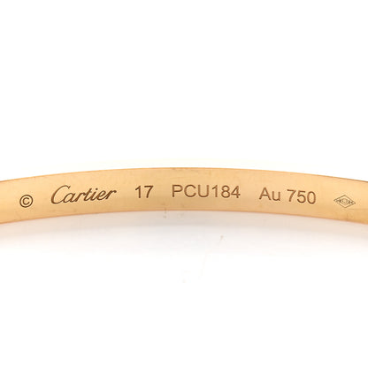 Cartier 18K Yellow Gold 6 Diamond Small LOVE Bracelet 17 4 of 5