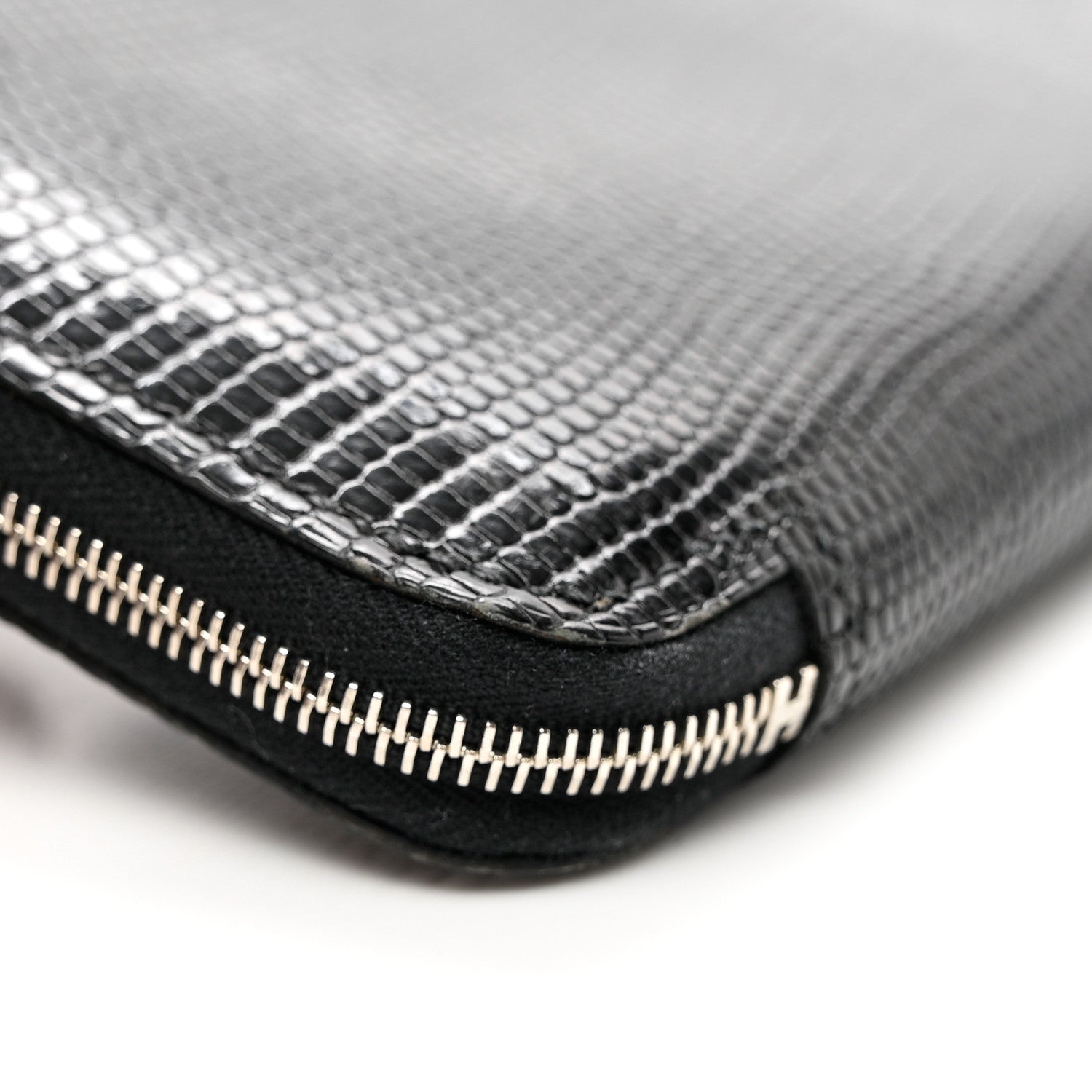 Hermes Lizard Azap Wallet Black 7 of 7