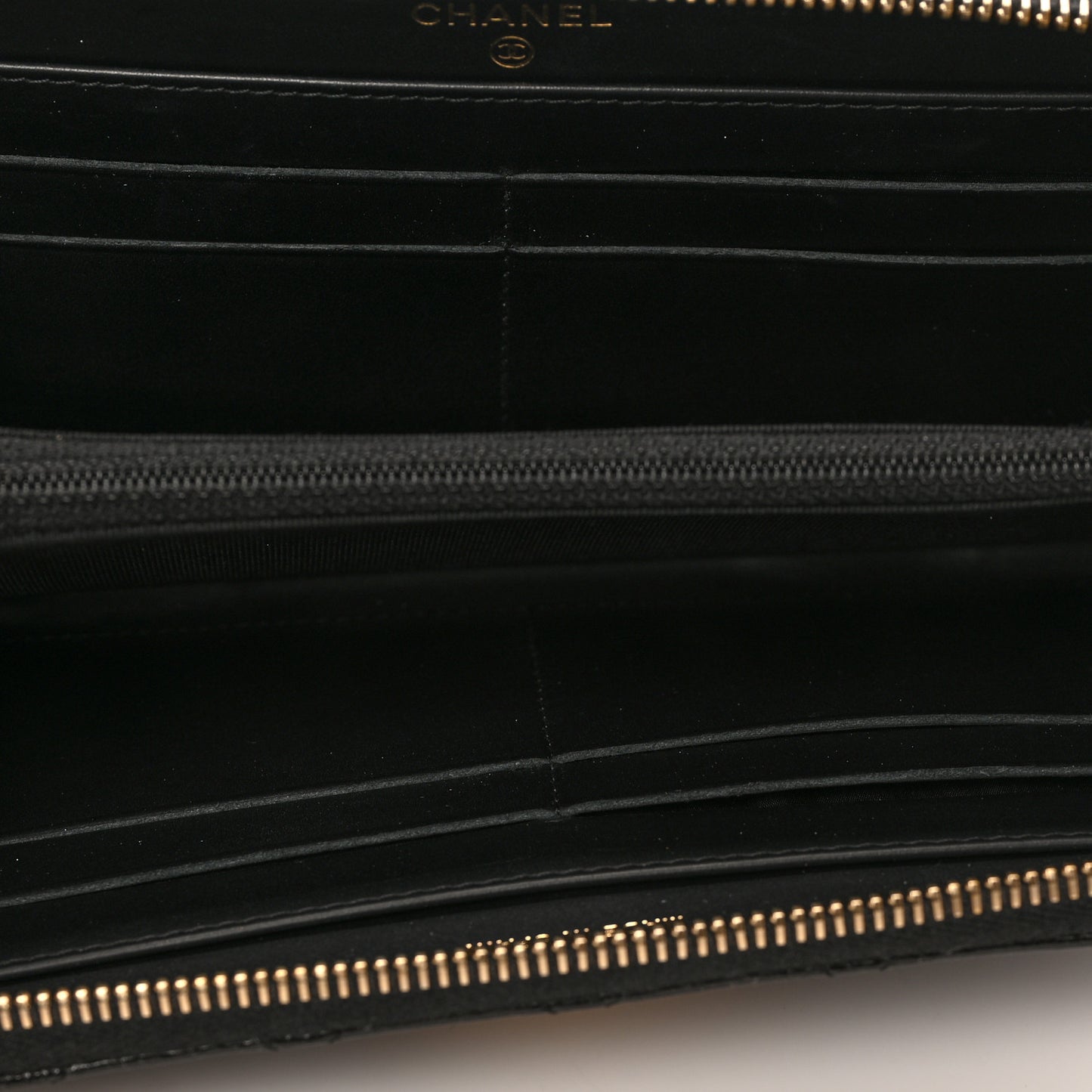 Aged Calfskin Quilted Reissue Large Gusset Zip Around Wallet Black