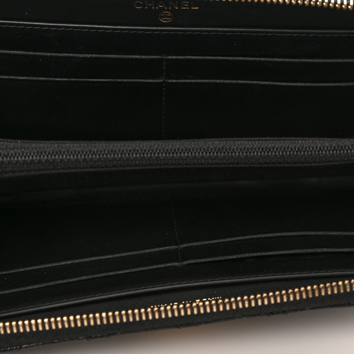 Chanel Aged Calfskin Quilted Reissue Large Gusset Zip Around Wallet Black 5 of 7
