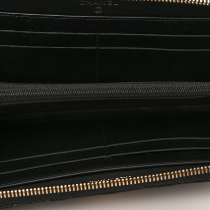 Chanel Aged Calfskin Quilted Reissue Large Gusset Zip Around Wallet Black 5 of 7