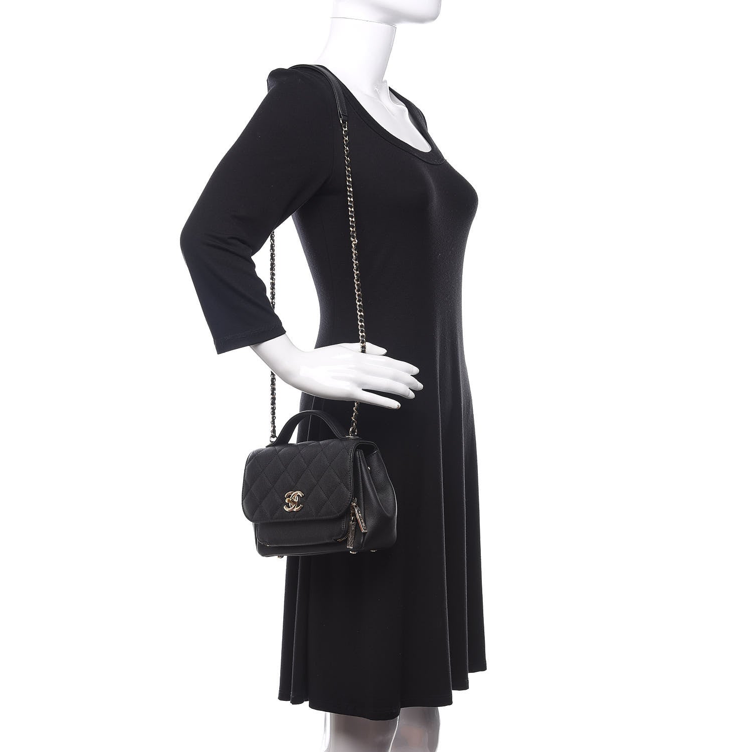 Chanel Caviar Quilted Mini Business Affinity Flap Black 2 of 12