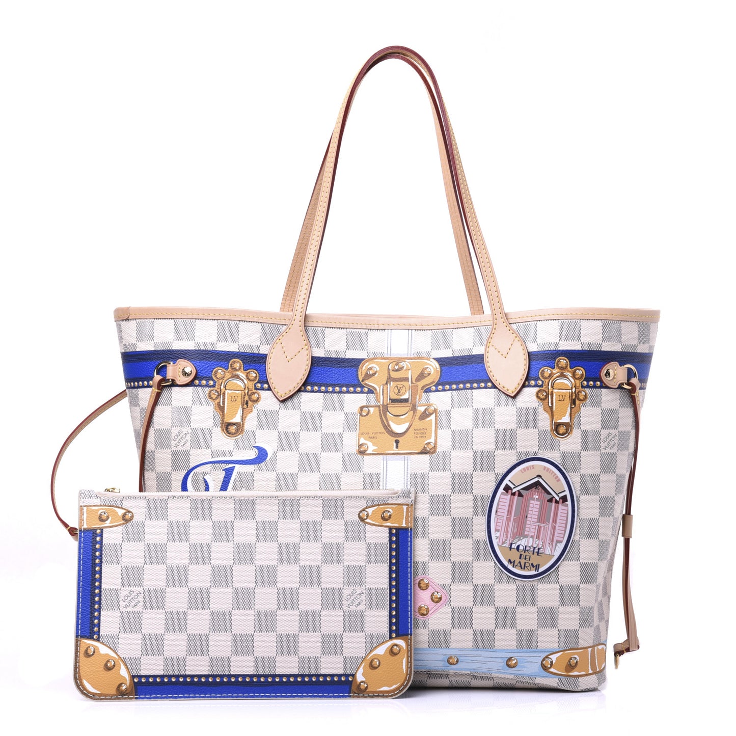 Damier Azur Summer Trunks Forte Dei Marmi Neo Neverfull MM