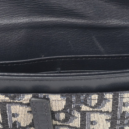 Christian Dior Oblique Saddle Chain Long Wallet Blue 11 of 11