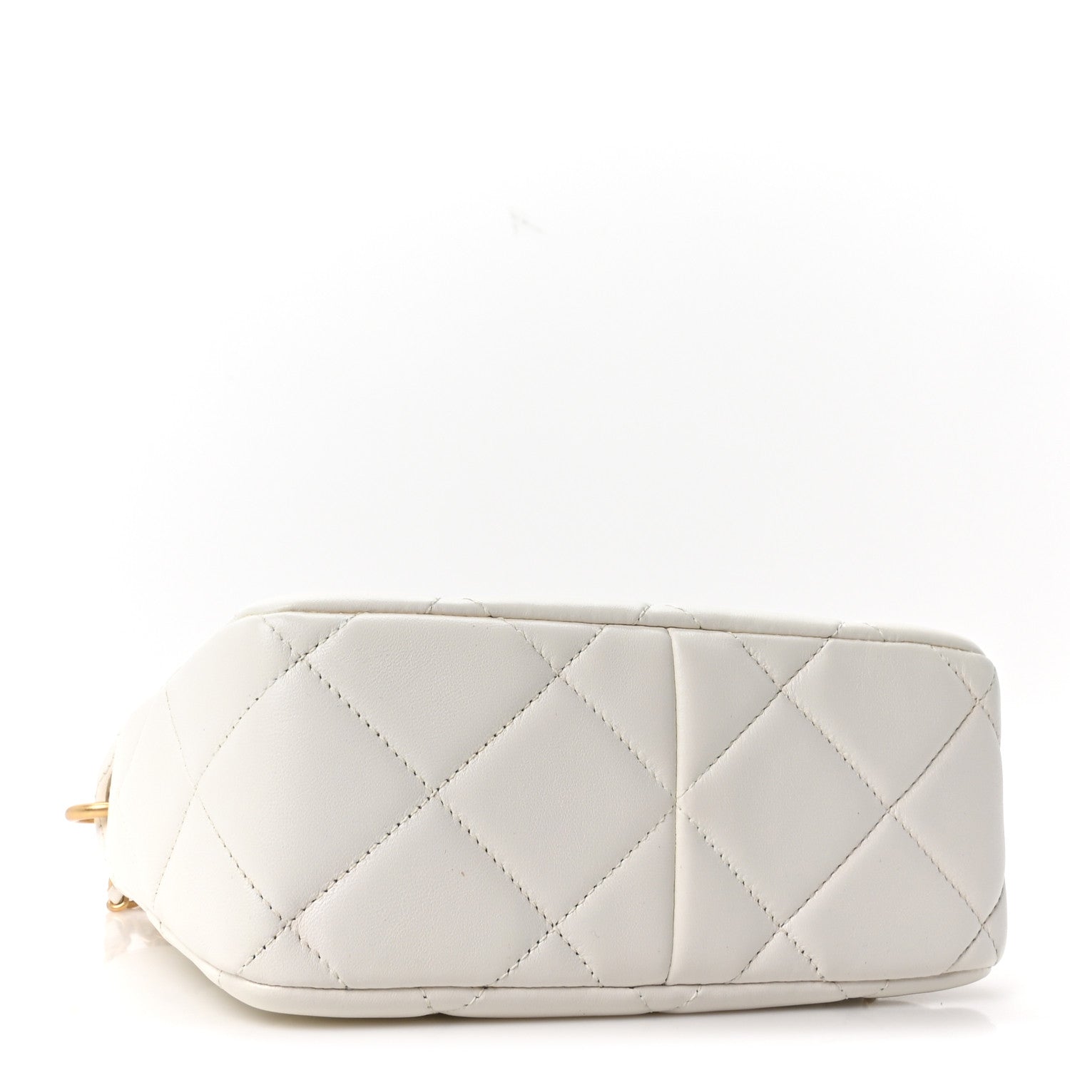 Chanel Lambskin Quilted Mini Pearl Crush Hobo White 4 of 11