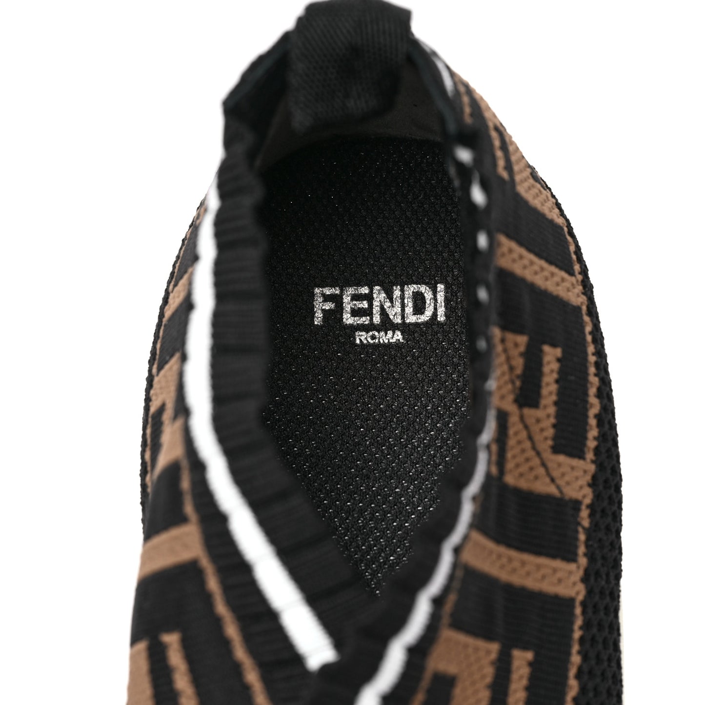 Stretch Yarn FF Stiff Band Rockoko Sneakers 40 Black White Tobacco
