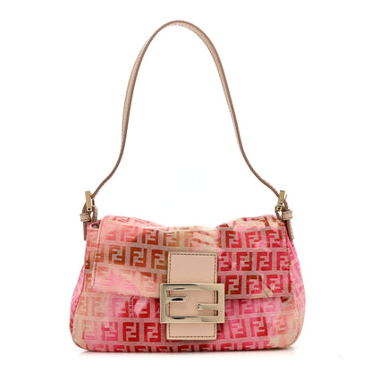 Fendi Zucchino Vitello Floral Mini Forever Mama Baguette Pink Multicolor 1 of 14