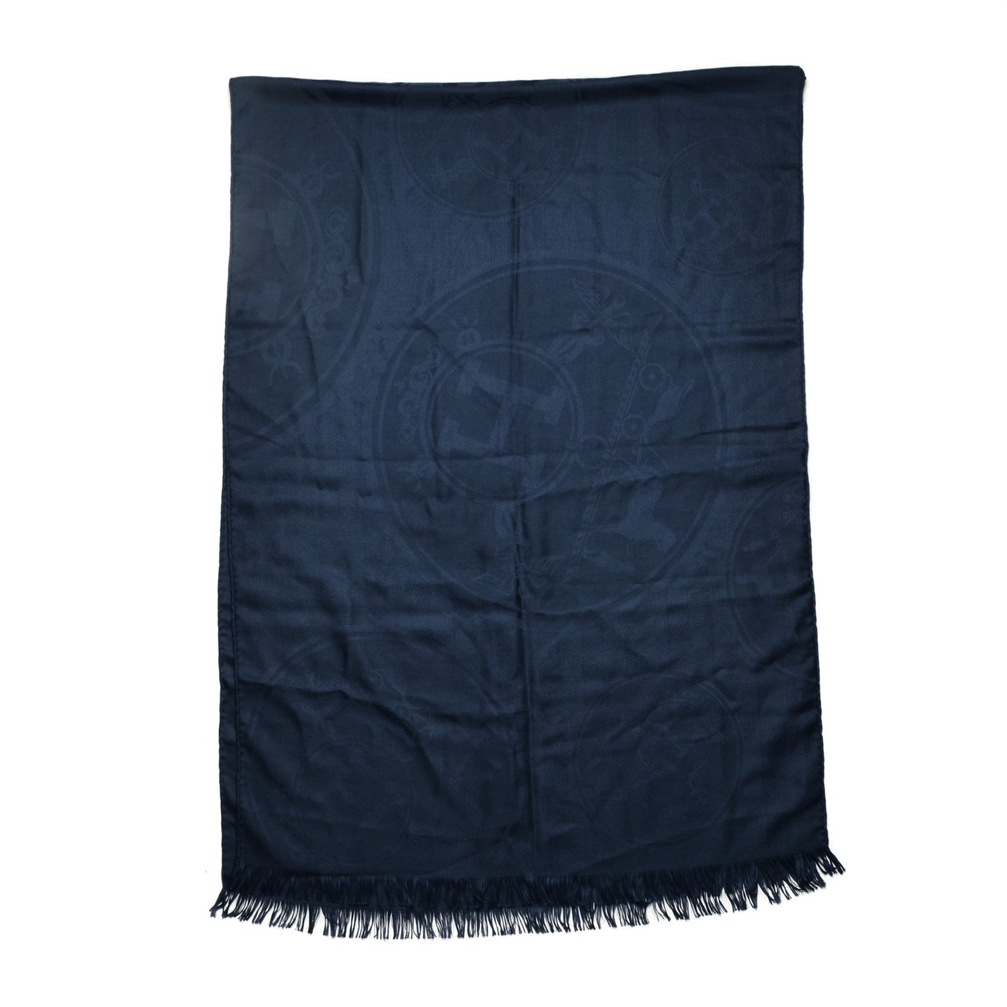 Cashmere Silk New Libris Stole Bleu Noir