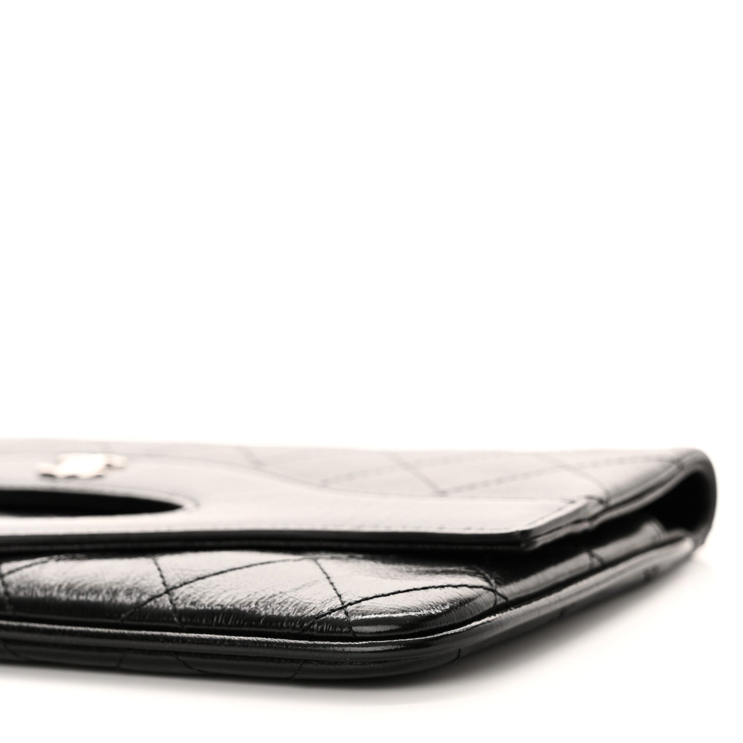 Aged Calfskin Quilted Small 31 Pouch Black